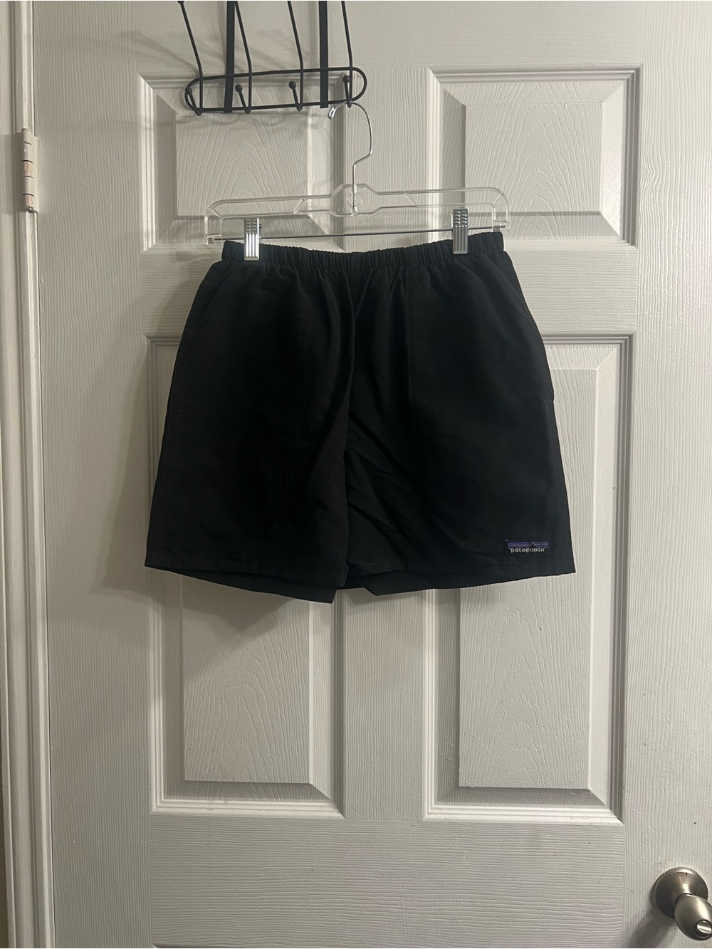 Patagonia Men's Black Athletic Elastic-Waist Shorts